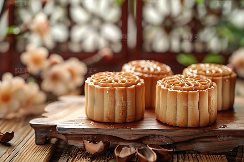 中秋月饼广式月饼高清摄影图