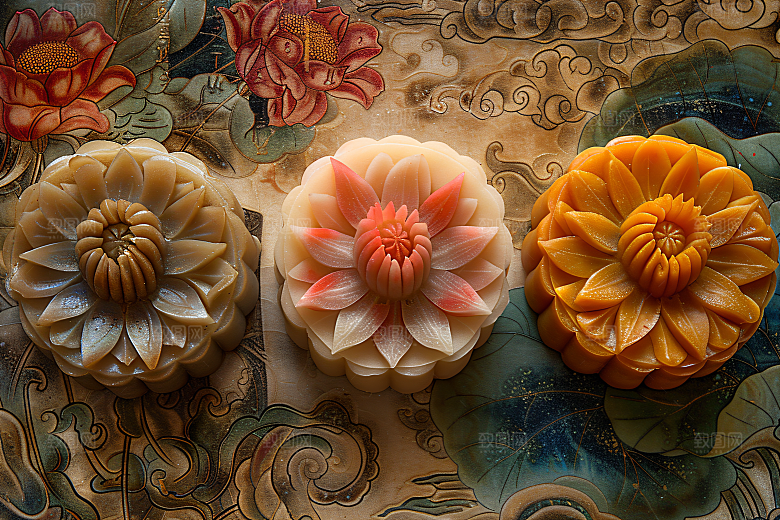 中秋月饼中秋节广式月饼摄影图