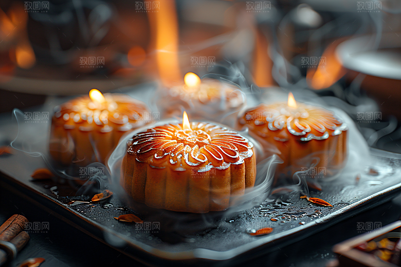 中秋月饼高清美味摄影图