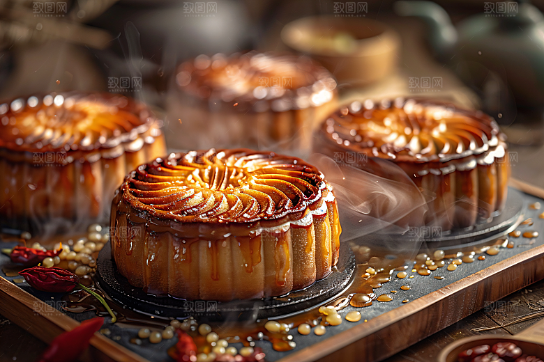 中秋月饼莲蓉月饼传统节日摄影图