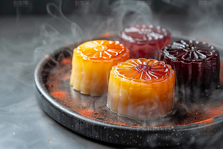 中秋月饼糕点广式月饼摄影图