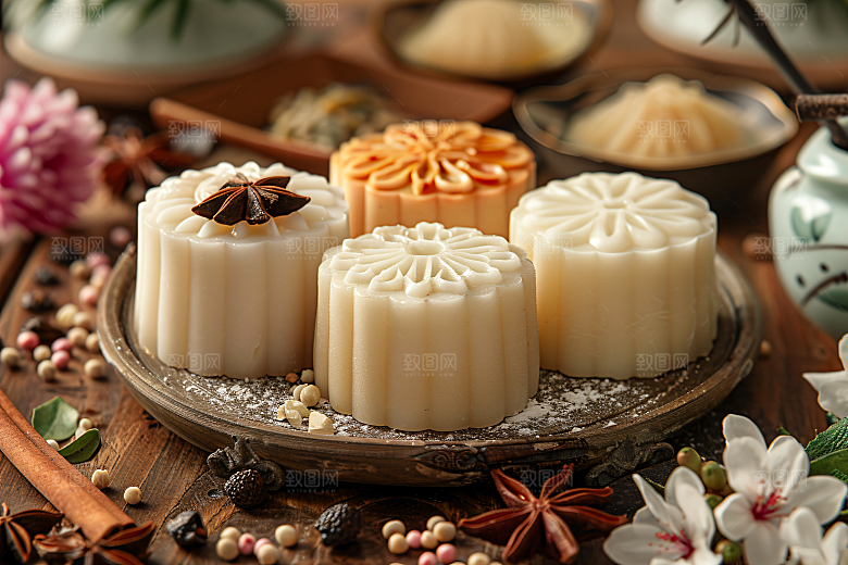 中秋月饼广式月饼中秋节摄影图