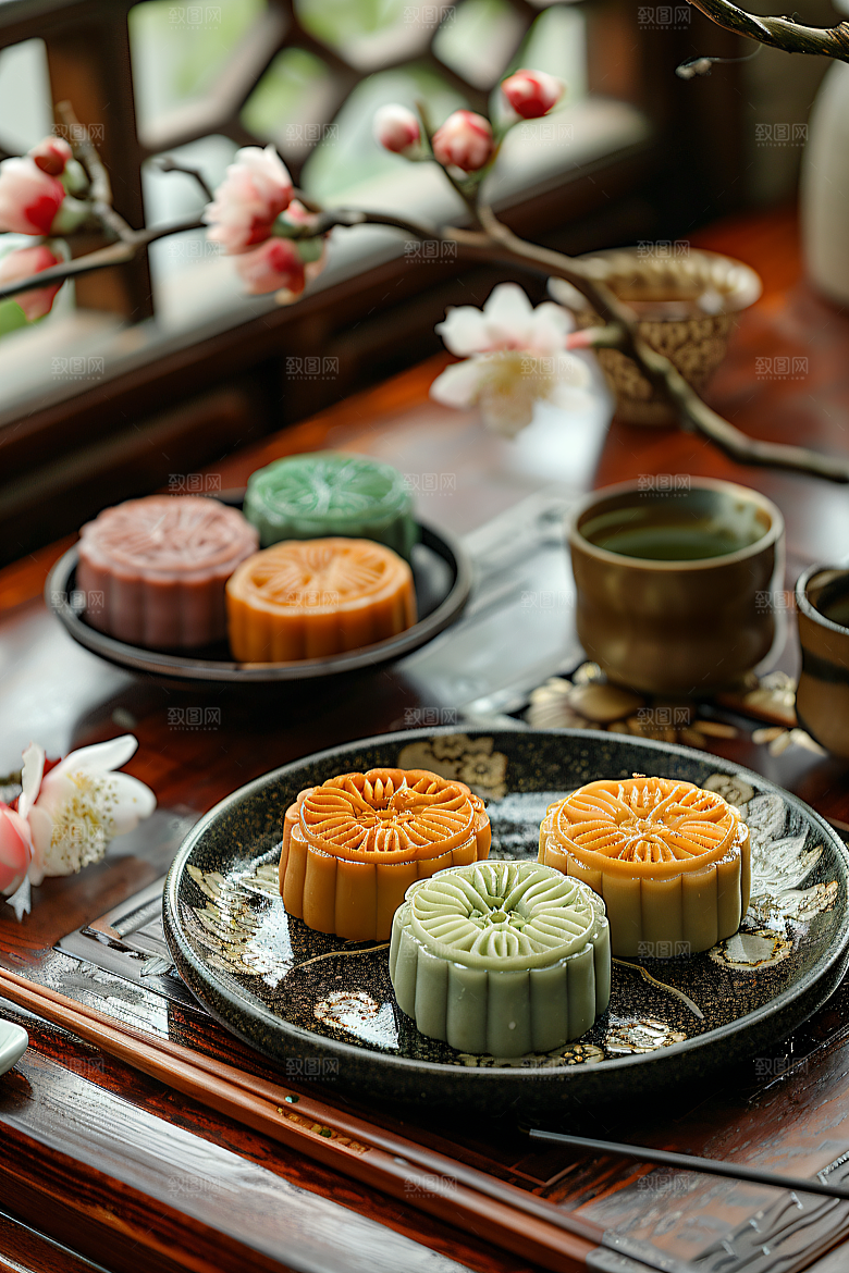 中秋月饼广式月饼文化摄影图