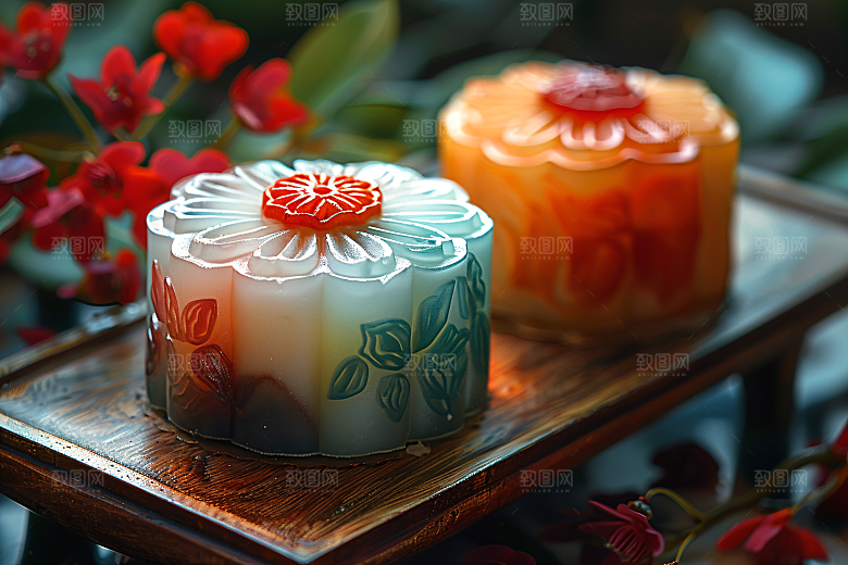 中秋月饼传统节日莲蓉月饼摄影图