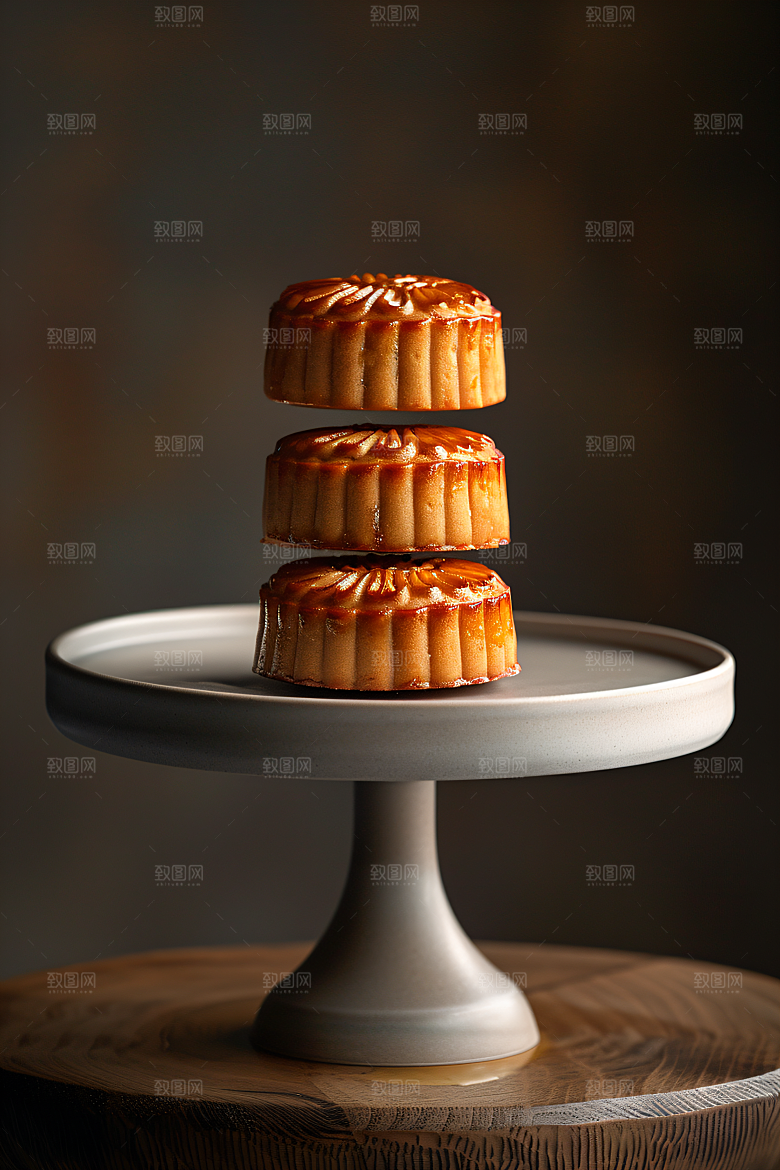 中秋月饼美味莲蓉月饼摄影图