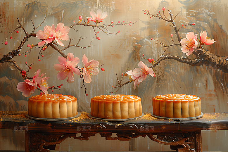 中秋月饼广式月饼中秋节摄影图