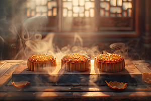 中秋月饼广式月饼传统节日摄影图