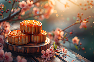 中秋月饼美味高清摄影图