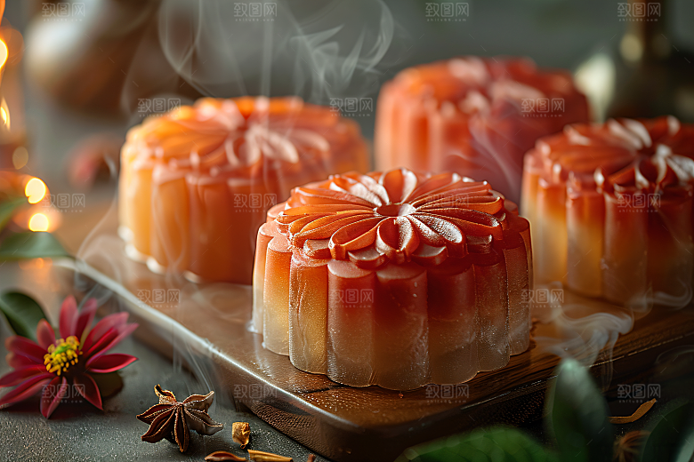 中秋月饼传统美食文化摄影图