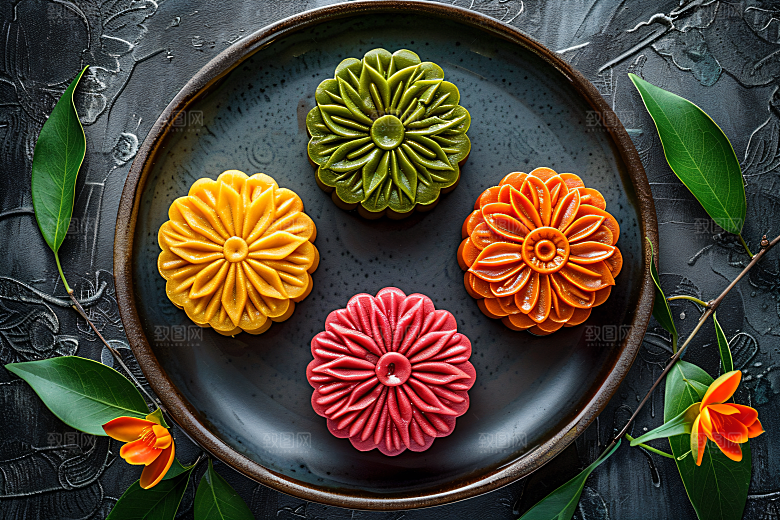 中秋月饼文化广式月饼摄影图