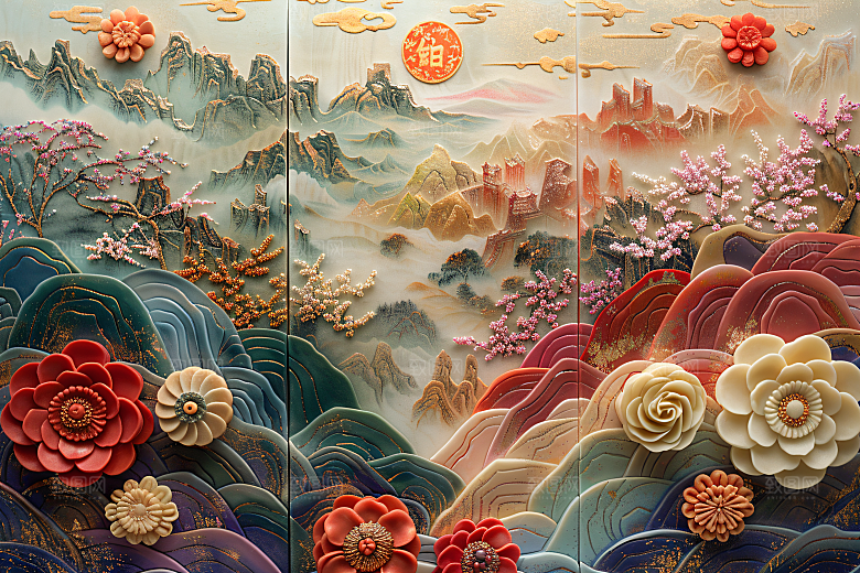 中秋月饼美味甜点摄影图