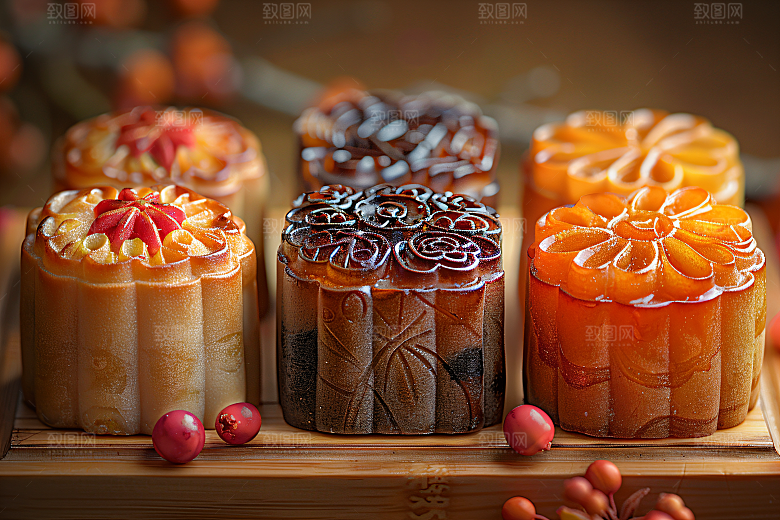 中秋月饼美味莲蓉月饼摄影图