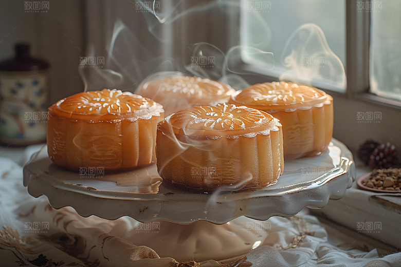 中秋月饼传统节日莲蓉月饼摄影图