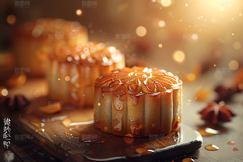 中秋月饼高清广式月饼摄影图