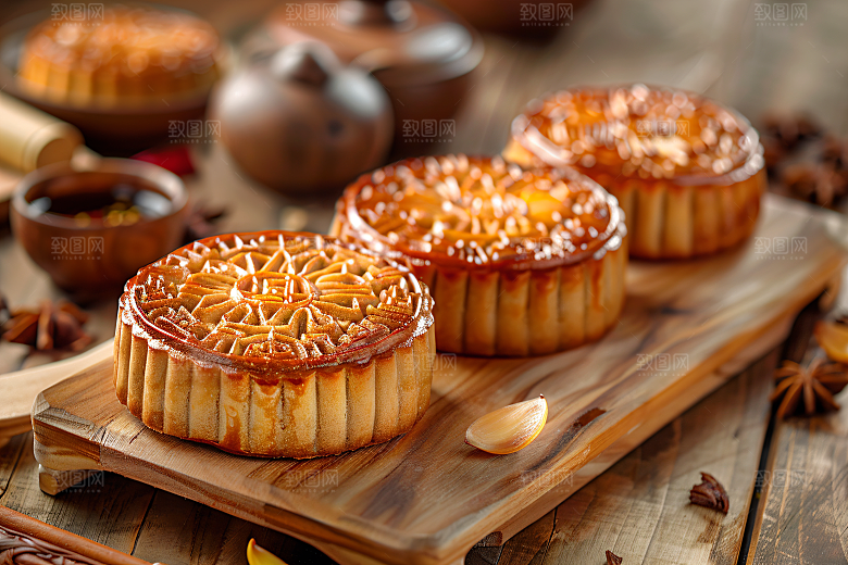 中秋月饼高清文化摄影图
