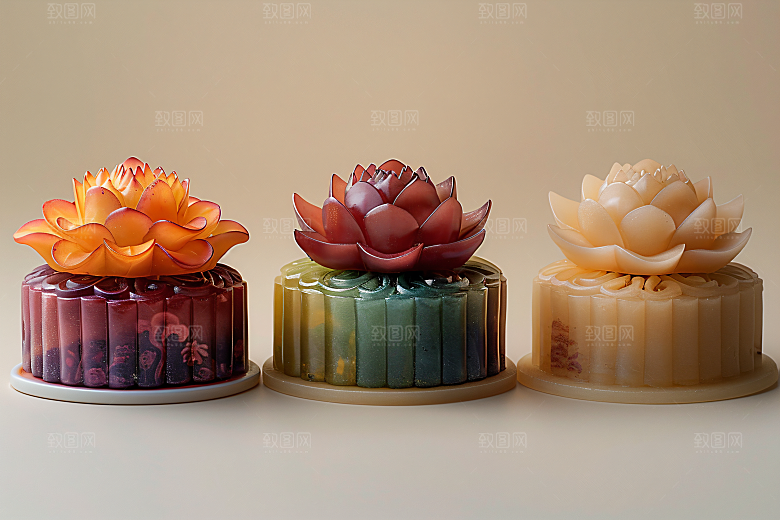 中秋月饼传统美食习俗摄影图