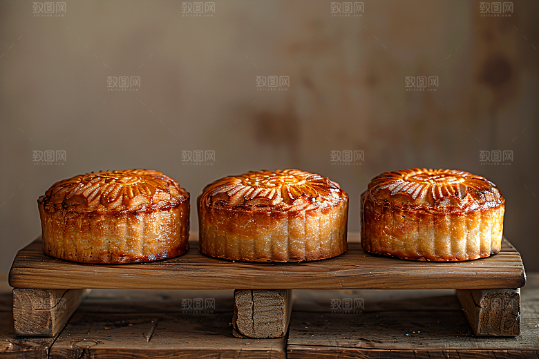 中秋月饼习俗美食摄影图