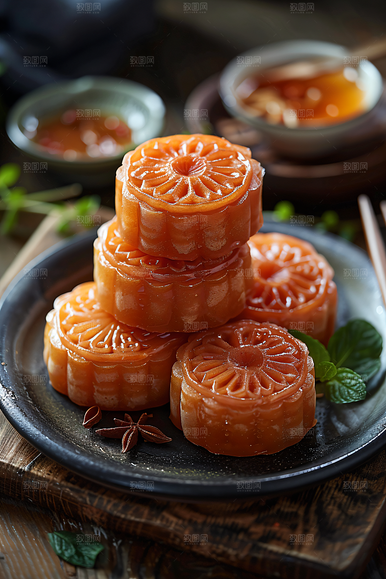 中秋月饼莲蓉月饼传统节日摄影图