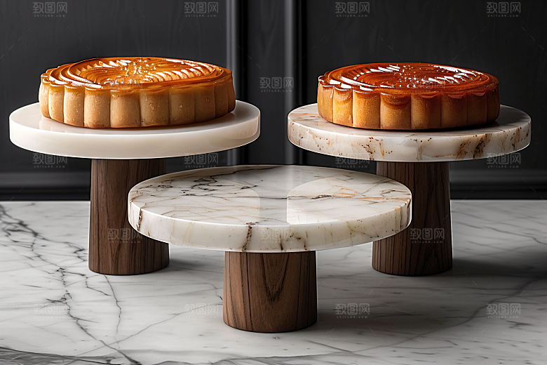 中秋月饼习俗广式月饼摄影图