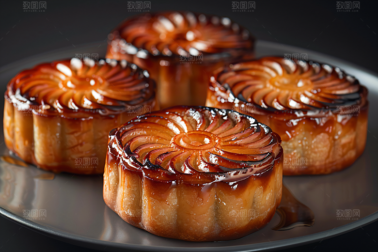 中秋月饼莲蓉月饼高清摄影图