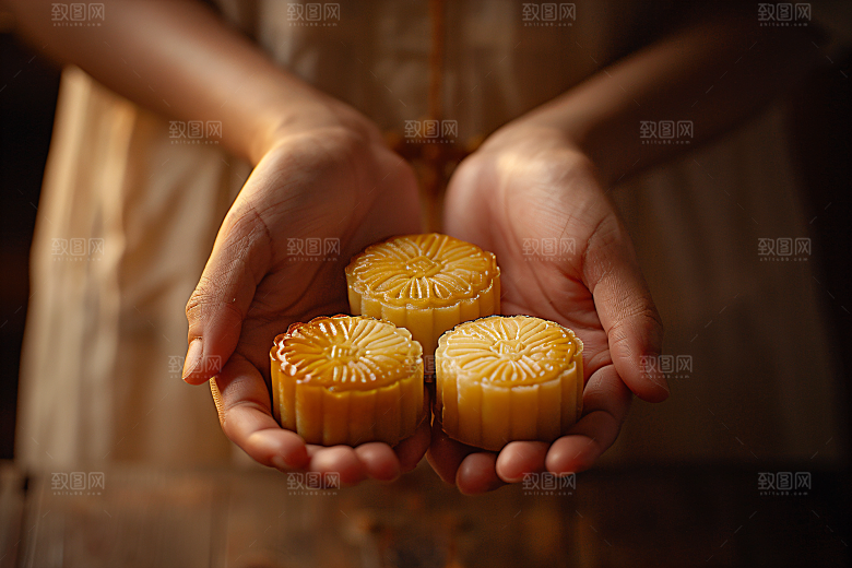 中秋月饼中秋节文化摄影图