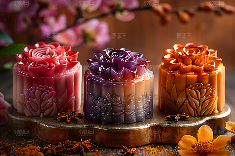 中秋月饼文化美食摄影图