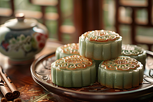 中秋月饼文化美食摄影图