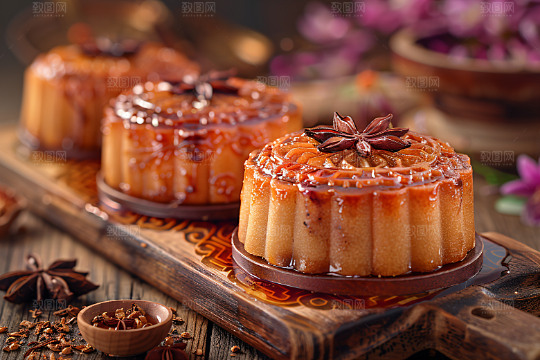 中秋月饼美味高清摄影图