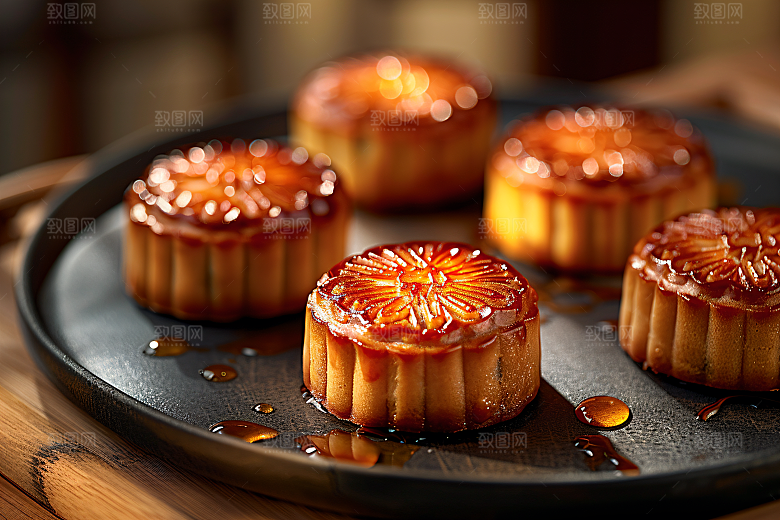 中秋月饼中秋节莲蓉月饼摄影图