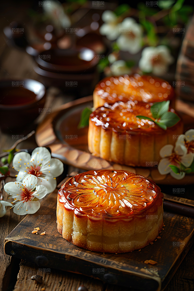 中秋月饼美食文化摄影图