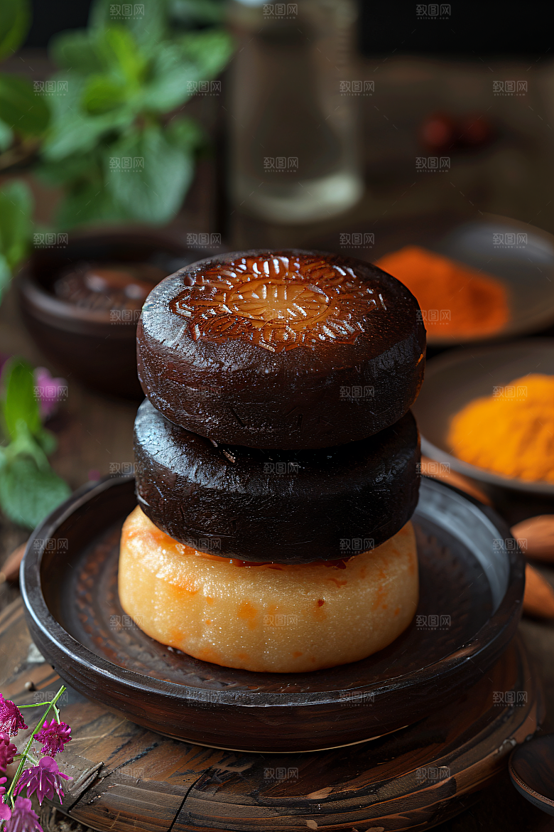 中秋月饼美味文化摄影图