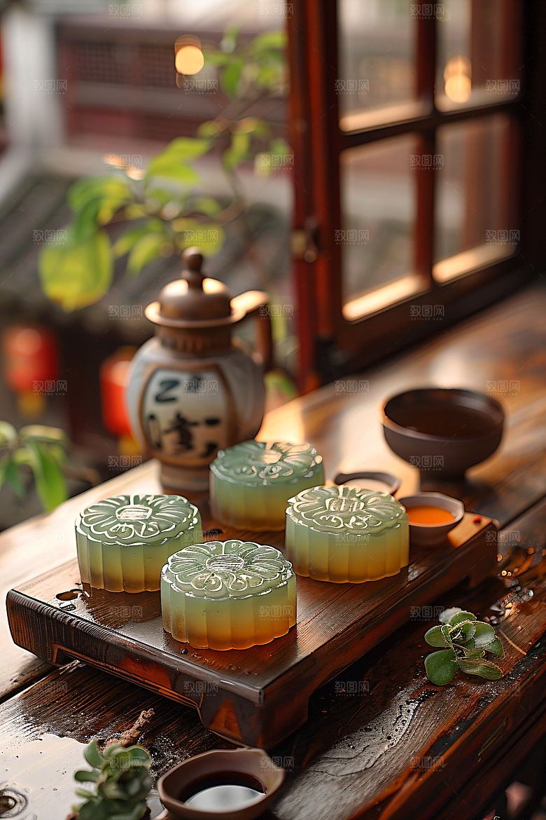 中秋月饼高清传统节日摄影图