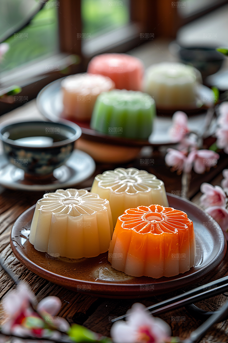 中秋月饼甜点文化摄影图