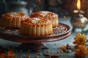 中秋月饼美味高清摄影图