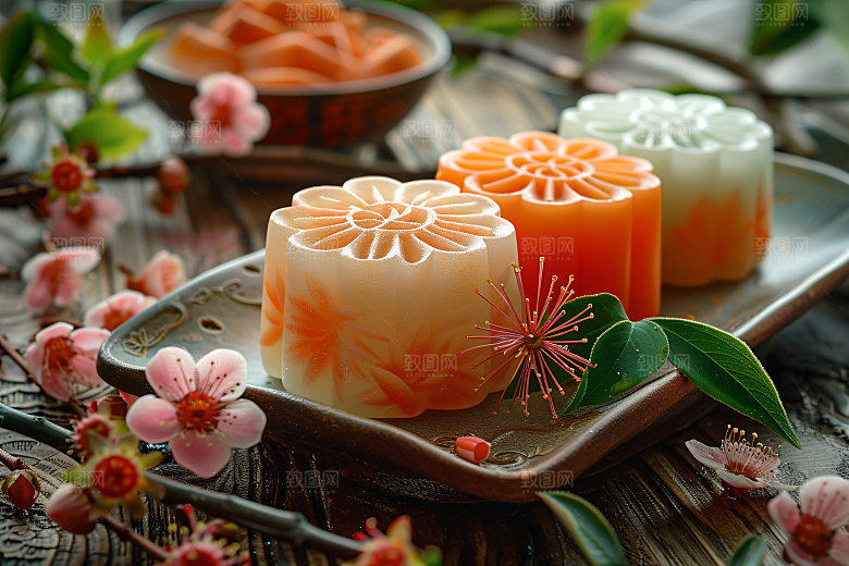 中秋月饼习俗中秋节摄影图