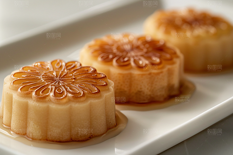 中秋月饼美食传统美食摄影图