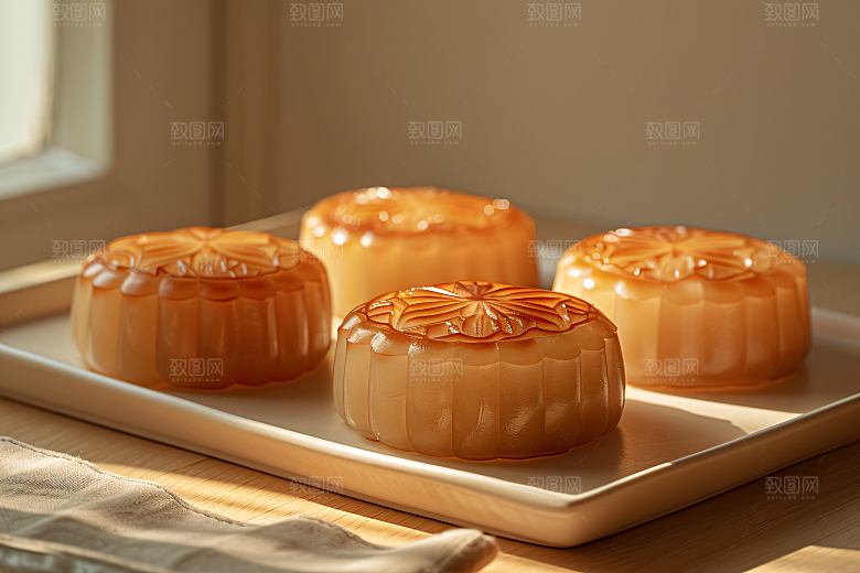 中秋月饼莲蓉月饼传统节日摄影图
