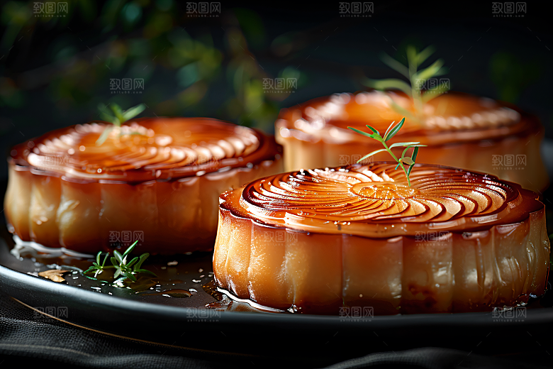 中秋月饼高清甜点摄影图