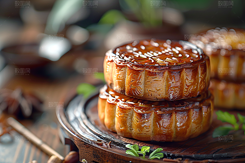 中秋月饼广式月饼高清摄影图