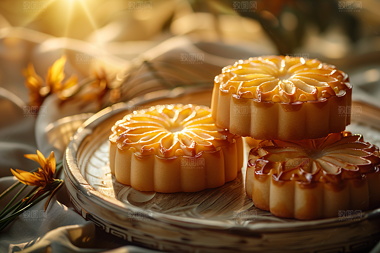 中秋月饼广式月饼中秋节摄影图