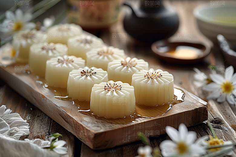 中秋月饼习俗传统节日摄影图