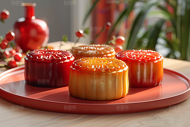 中秋月饼莲蓉月饼中秋节摄影图