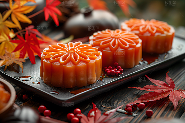 中秋月饼中秋节传统节日摄影图