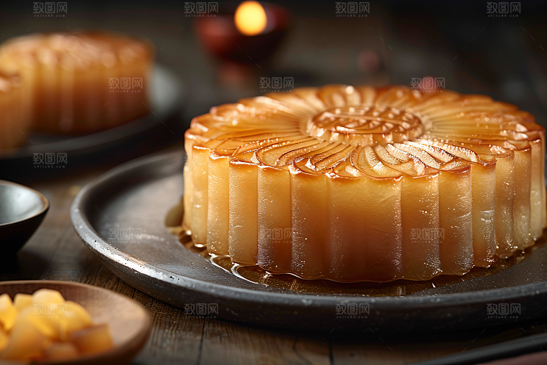 中秋月饼习俗美味摄影图