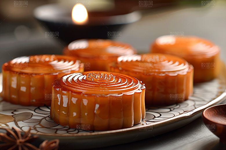 中秋月饼中秋节广式月饼摄影图