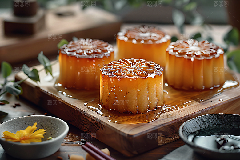 中秋月饼糕点莲蓉月饼摄影图