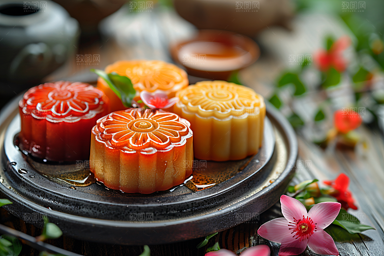 中秋月饼广式月饼中秋节摄影图