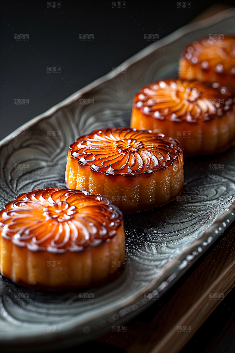 中秋月饼广式月饼习俗摄影图