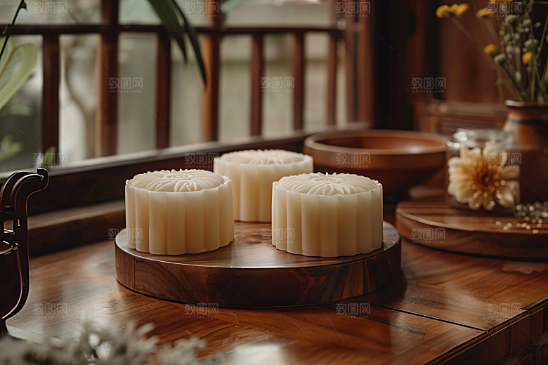 中秋月饼文化广式月饼摄影图