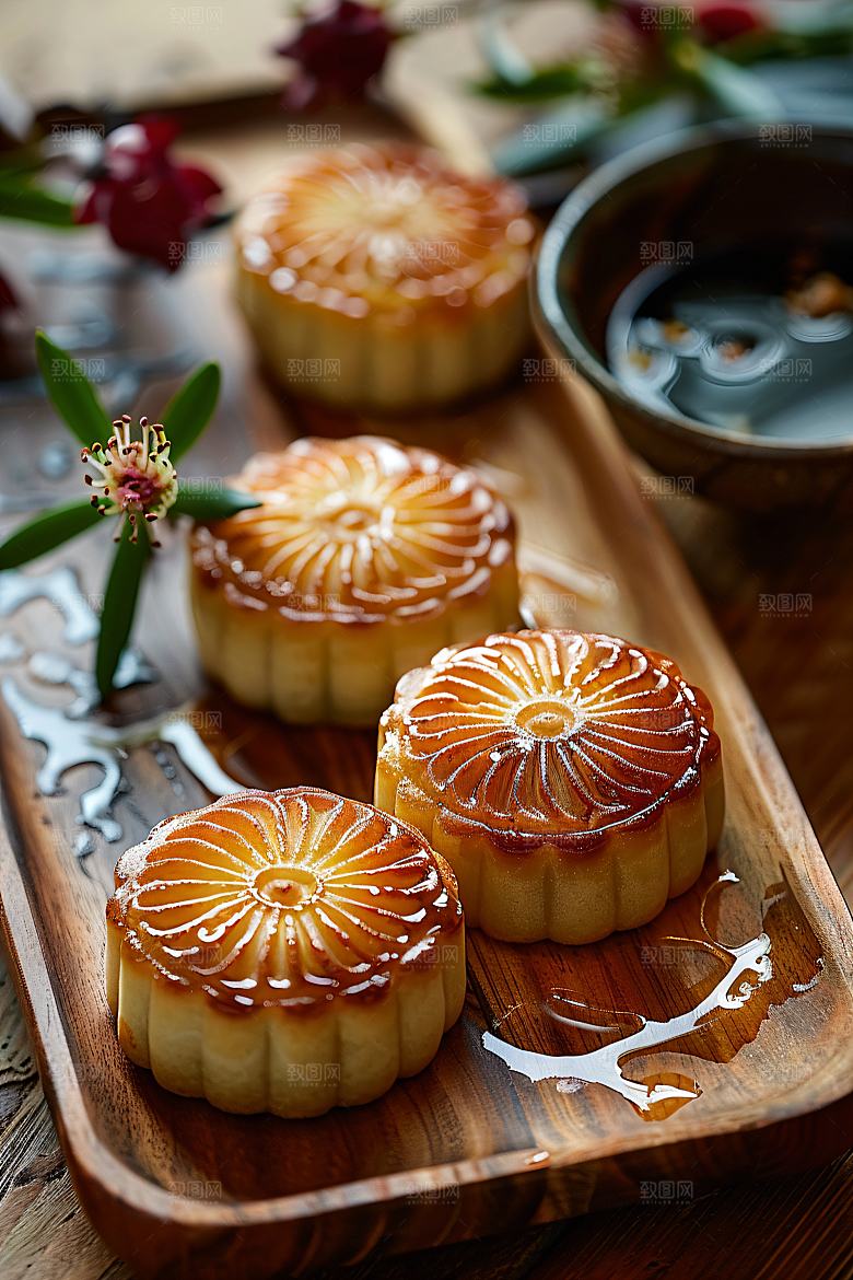 中秋月饼文化习俗摄影图